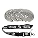 New 1pcs Toyota Keychain Lanyard Badge Holder + 4pcs set 65mm x 65mm Toyota Logo Emblem Badge Sticker Wheel Hub Caps Centre Cover Fit For Toyota COROLLA RAV4 Camry CROWN PRIUS REIZ VIOS YARIS