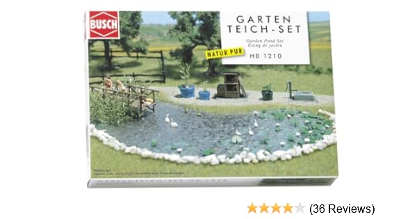 Amazon Com Busch 1210 Garden Pond Set Ho Scale Scenery Kit Toys Games
