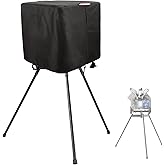 Pitching Machines Cover for Most Softball/Baseball,600D Dustproof Scratch-resistant Waterproof Sun-resistant Oxford Fabric,Sports Hack Attack Pitching Machine (Black, 23.6"L X 23.6"W X 31.5"H)
