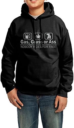 PINPINTA New Gas Grass Or Ass Cute Print Hoodie Sweatshirts Tops Pullover For Teens