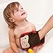 Skip Hop Zoo Baby Infant and Toddler Soft Cotton Hooded Bath Towel and Mitt Washcloth Set, Two Pieces, Multi, Marshall Monkey