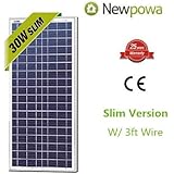 30w Watts Newpowa 12v Poly Solar Panel Module Rv Marine Boat Off Grid
