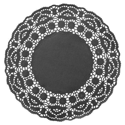 Garcia de Pou Round Doilies, 21.5 cm, Paper, Black, 21.5 x 30 x 30 cm