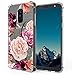 Galaxy A6 Plus 2018 Case,Samsung Galaxy A6 Plus 2018 Case with Flower,LUOLNH Slim Shockproof Clear Floral Pattern Soft Flexible TPU Back Cover for Samsung Galaxy A6 Plus 2018(Purple)