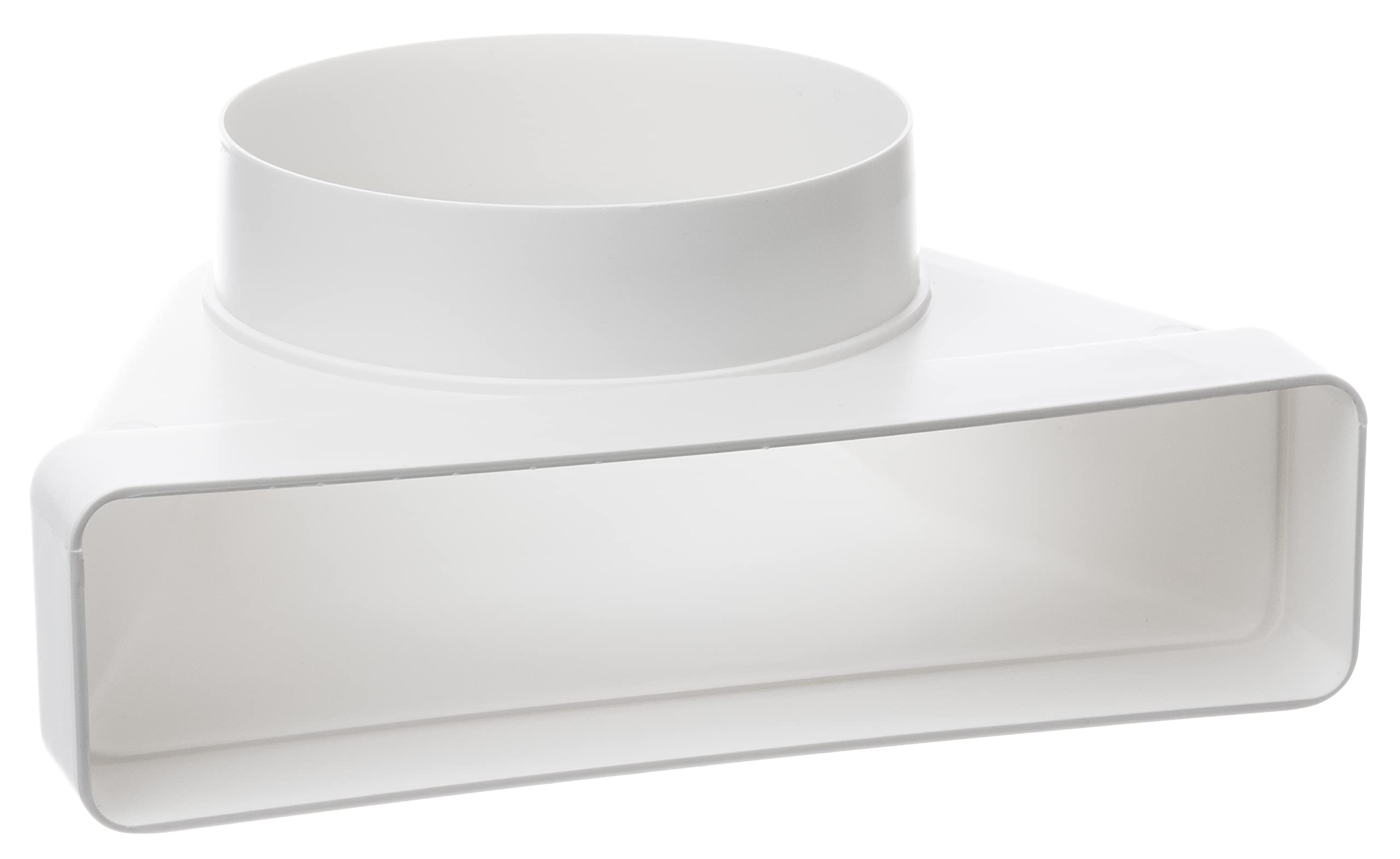 220x55mm to Ø 100 mm Rectangular to Round Adapter - Plastic Ducting Adaptor Transformer