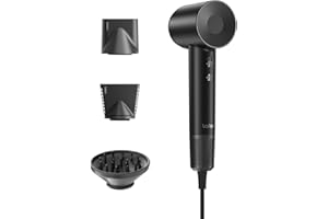 Laifen Swift Special Hair Dryer, High Speed 200M Ionic Blow Dryer with 110, 000 RPM Brushless Motor for Fast Drying, Low Noise, Hairdryer with Magnetic Nozzles