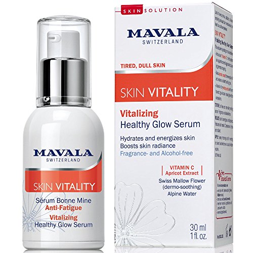 Skin Vitality Healthy Glow Serum | Anti-Fatigue Formula Revitalizes, Protects Skin | Vitamin C, Apricot Oil | For Energized, Radiant Complexion | 1.0 oz