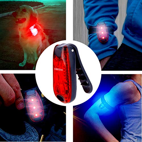 UMISHI 3 Modes LED Safety Lights 4 Packs Clip on Strobe Running Cycling Dog Collar Bike Tail Warning Light High Visibility Accessories for Reflective Gear - Thumbnail 5