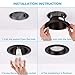 TORCHSTAR 12-Pack 6 Inch Recessed Light Trim, Step Baffle with Detachable Ring, Full Metal, Fit Halo/Juno Remodel Recessed Housing, Oil Rubbed Bronze