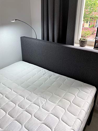 Olympic Life® boxspring leeslampje voor boek/bedlampje voor slaapkamer | montage aan achterkant hoofdbord | aluminium - Afbeelding 3