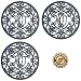 Silicone Trivet Set For Hot Dishes, Pots & Pans. These Modern Kitchen Hot Pads 'Hot Ironworks' Design Provides a Rustic Charm that Mimics Cast Iron Trivets (7.5" Round, Set of 3, Dark Gray) primary