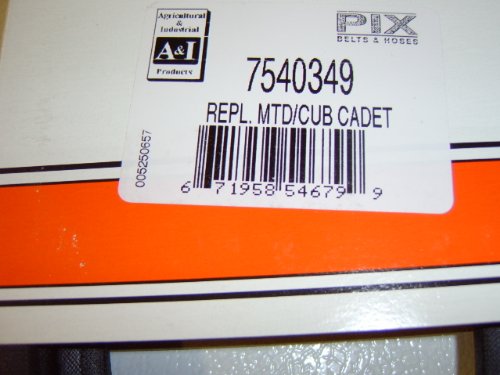 754-0349, 954-0349 Replacement belt made with Kevlar. For MTD, Cub Cadet, Troy Bilt, Black, YardMan