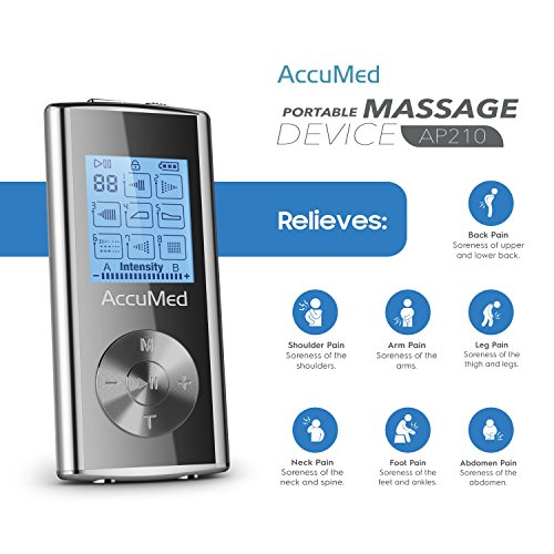 AccuMed Rechargeable Tens Unit Muscle Stimulator EMS Electronic Pulse