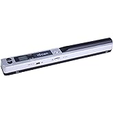 AOZBZ Portable Document Scanner - 900DPI Handheld Portable Scanner Image Scanner Scanning Wand A4 Colour Photo Mobile Scanner Handy Scan, JPG/PDF Format, with 16G SD Card (Silver)