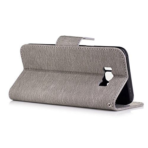 Galaxy S8 Plus Case, Galaxy S8 Plus Wallet Case,PHEZEN Cute Bear Don't Touch My Phone Design PU Leather Wallet Case Stand Flip Case with Credit Card Slot for Samsung Galaxy S8 Plus, Grey