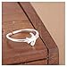 S&E Women's 925 Sterling Silver Simple Mini Airplane Opening Mouth Rings Wedding Bangle Finger Ring