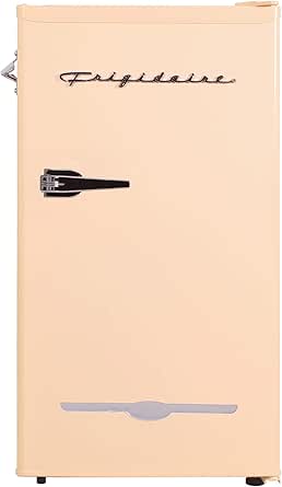 Frigidaire EFR376-CORAL Retro Bar Fridge Refrigerator with Side Bottle Opener, 3.2 cu. Ft, Coral