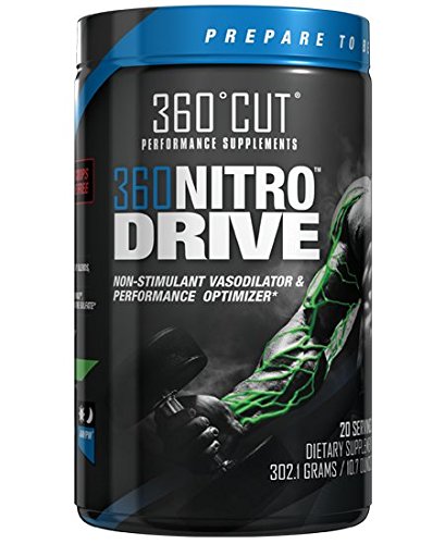 360NitroDrive Caffeine Free Stimulant Free Nitric Oxide Pump Enhancer with HydroMax, Nitrosigine, Agmatine Sulfate, and Citrulline Malate, Great Tasting Candy Tarts