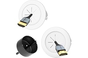 VCELINK Mini in Wall Cable Management Kit, 2.44" Easy Install Wall Cord Hider for TV/Coaxial/HDMI/Speaker Wires with Locking 