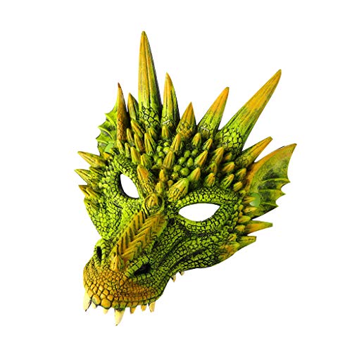 Jinjin Animal Faucet Mask Halloween Mask Masquerade Role Playing Adult Party Costume Mask Cool Appearance Attractive to Become The Focus of Everyone (Green)