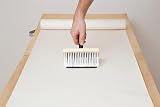 Status Wooden Hardboard Folding Wallpaper Paste Pasting Table 182.9 cm view 3