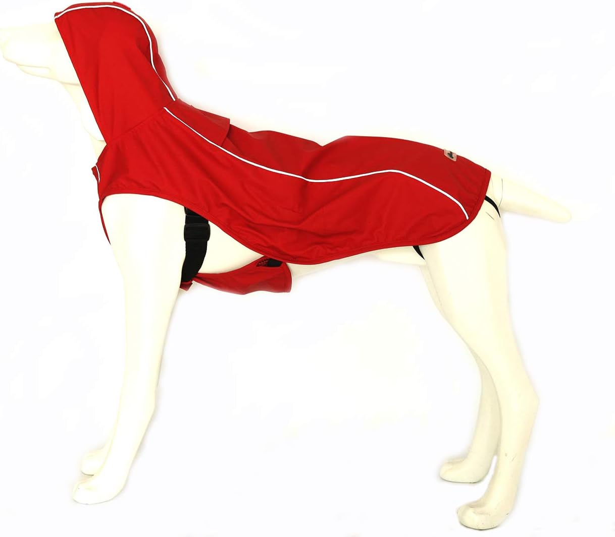 Xanday Dog Raincoat with Harness Waterproof and Adjustable Dog Rain Jacket Dog Rain Poncho with Reflective Stripes