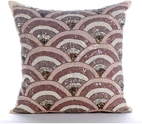 Amazon Com The Homecentric Luxury Beige Accent Pillows Sequins