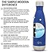 Simple Modern Stainless Steel Vacuum Insulated Double-Walled Wave Bottle, 25oz - Pacific Blue, Wave Water Bottle