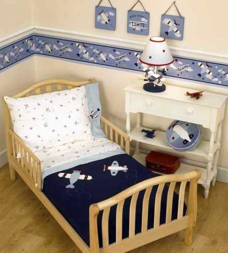 aviator crib bedding