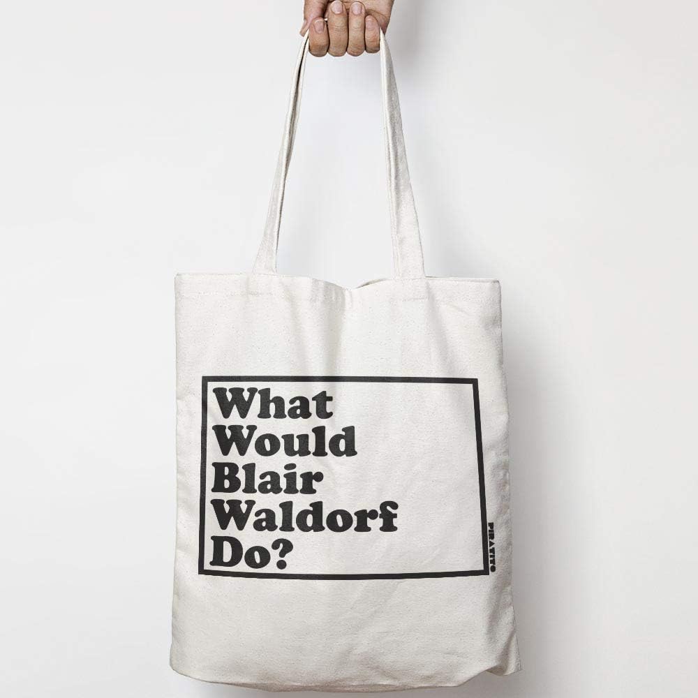 WHAT WOULD BLAIR WALDORF DO? WWYD natural cotton canvas tote bag, IN YOUR CHOICE OF NATURAL OR BLACK GOSSIP GIRL