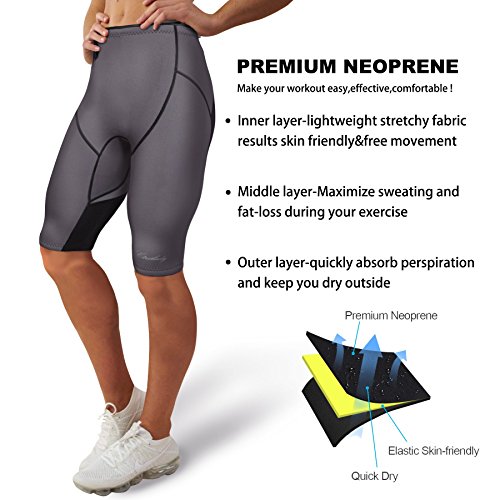 image for CtriLady 2mm Premium Neoprene Wetsuit Shorts Sweat Fitness Pants with 