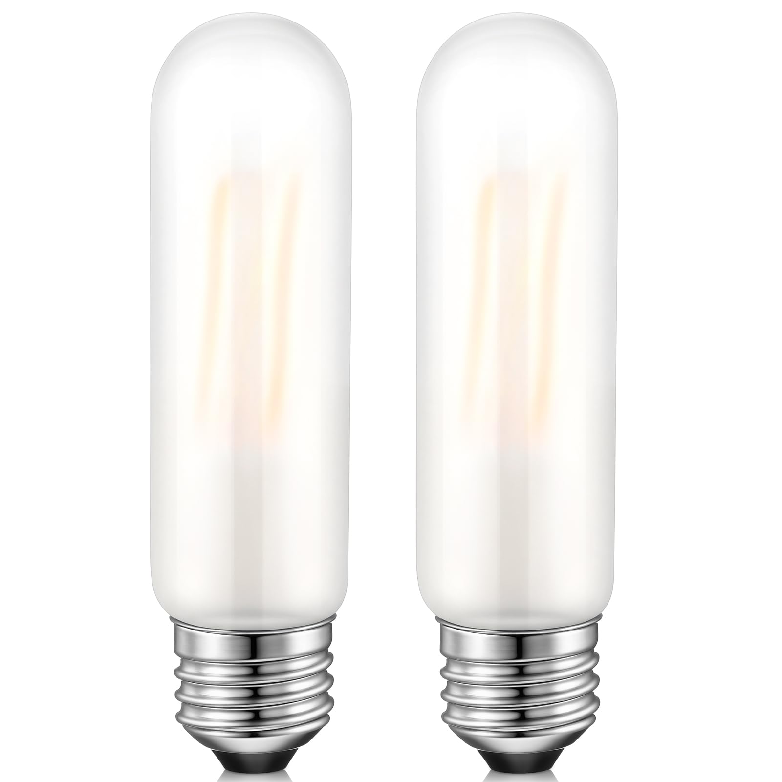 Photo 1 of Glooglitter 2 Pcs T10 LED Bulbs 120v Frosted Dimmable T10 LED Bulbs Warm White E26 Base for Piano Light/Banker Light Incandescent Equivalent (3.5w)