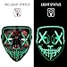 Poptrend Halloween Mask LED Light up Masks for Festival Cosplay Halloween Costume Masquerade Parties,Carnival,Gifts