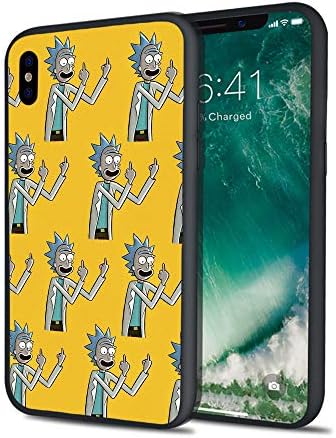 New Mort and Rick Peace Among Worlds Yellow Style iPhone 6 6s Plus iPhone 7 8 X XS Max XS XR Hard PC Power Protective Cover Case (iPhone Xs)