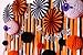 Halloween Decorations Kit Paper Fans Crepe Paper Streamers Black Orange Paper Honeycomb Balls Skeleton Banner for Home Halloween Party Backdrop Decoration SUNBEAUTY 28Pieces
