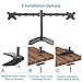Dual Monitor Stand - Adjustable Premium Monitor Desk Mount with Swivel & Tilt and 2 Adjustable Arms, Each Arm Holds 22lbs, for 13-27 Inch LCD Screens, Grommet Hold Mounting by HUANUO