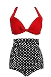 Women's Bathing Suit High Waisted Bikini Swimsuit Set, Size M