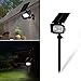 LivEditor Solar Spotlight 8 LED Outdoor Waterproof Wireless Lamp for Patio,Deck,Yard,Garden with Auto Dim/Bright Mode - 1 Pack