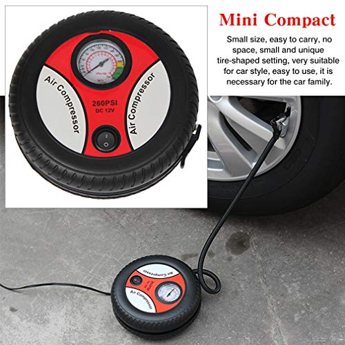 Tire Air Compressors & Inflators Portable Car Air Pump 12V DC Compact Tire Inflator Car Inflator for Car, Bicycle, Motorcycle, Balls