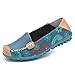 STAINLIZARD Women's Casual Slip-On Flats Moccasins Driving Leather Loafer Shoes Blue 10