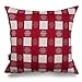 Phantoscope Decorative Christmas Throw Pillow Cover with Grid Background (Letter)
