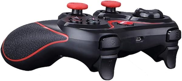 Bluetooth Gamepad Sensa Fili Android Game Controller con soporte del telfono para Android Smartphone Xiaomi Huawei Samsung IOS TV Box Tablet PC negro