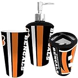 NFL Bath Tumbler, Toothbrush Holder & Soap Pump (3pc Set)