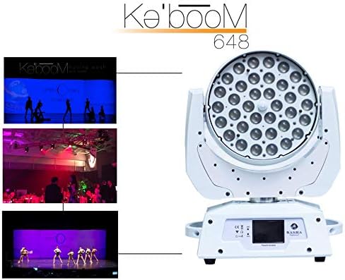 Rasha Products Kaboom 648 Moving Head Washer Stage Party Disco Club Bar Dj Dmx Wedding Church Light (White)