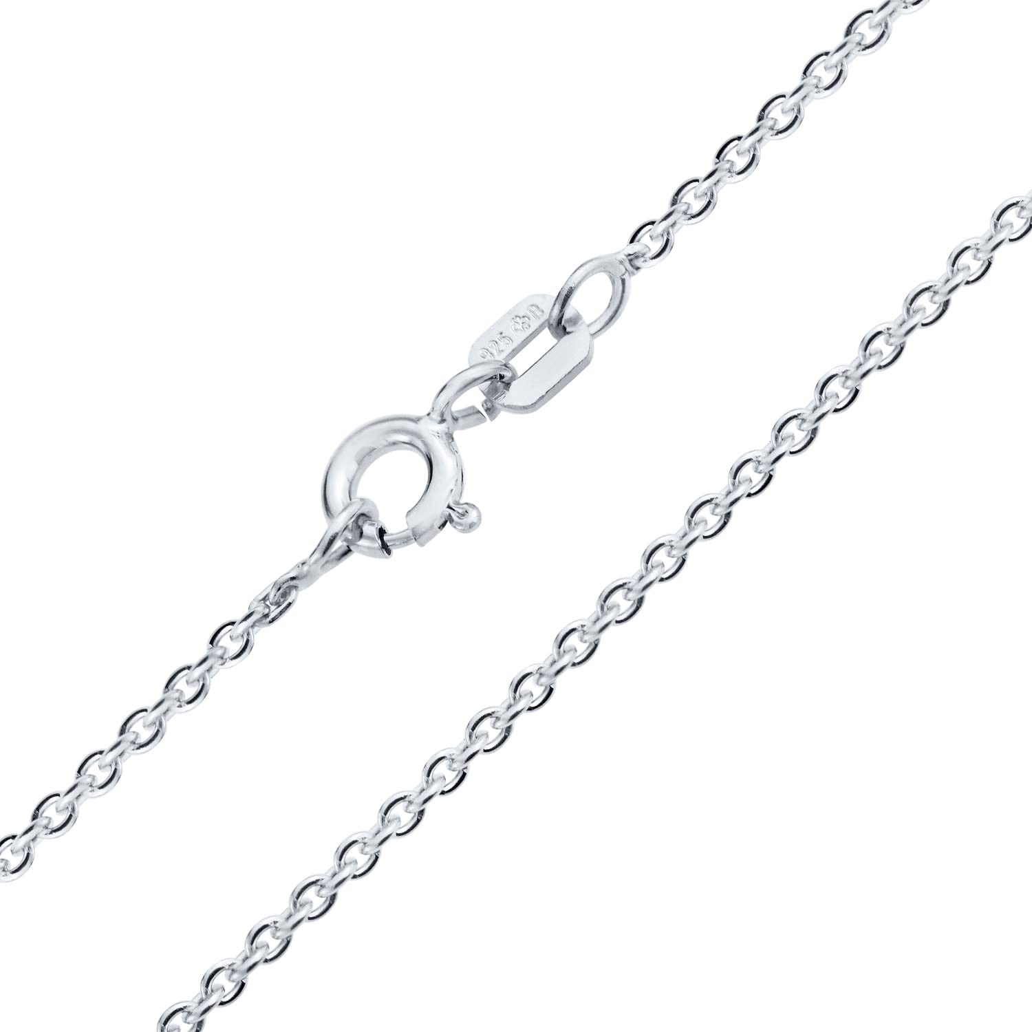 Bling Jewelry Thin Basic Rolo Cable Link Chain Necklace 2MM For Women .925 Sterling Silver 24 Inch