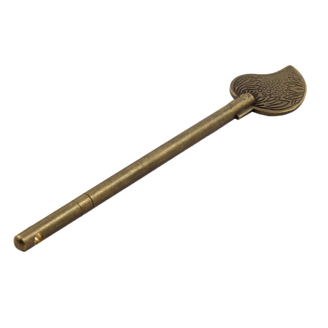 sourcingmap Metal Household Chinese Leaf Style Cabinet Key Latch Door Bolt Locking Pin Bronze Tone