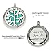 Earth Spirit Village Tree Of Life-Aromatherapy Essential Oil Diffuser Necklace Gift Set, Stainless Steel Locket & Chain, 3 Interchangeable Inspiration Jewelry Charms + 6 Refill Pendant Pads