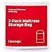 Linenspa 2 Pack King/Cal King Mattress Bag - Water Resistant, Zipper Closure, Plastic Material - Moving and Storage - Mattress Protection