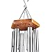 Nature’s Melody Premiere Grande Tunes Wind Chimes – Outdoor Windchime with 6 Tubes Tuned to E Pentatonic Scale, Rustproof Aluminum, Beech Wood & S Hook Hanger for Sympathy, Memorial Gift or Zen Garden
