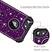 Lontect Compatible iPhone 8 Case, iPhone 7 Case Luxury Glitter Sparkle Bling Heavy Duty Hybrid Sturdy High Impact Shockproof Protective Cover Case for Apple iPhone 8 / iPhone 7 - Shiny Purple/Black